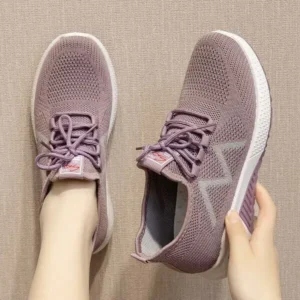 Lipasij Women Fashion Breathable Fly Knit Sneakers