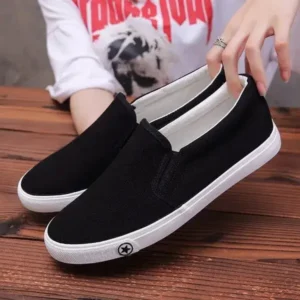 Lipasij Men'S Casual Solid Color Wear-Resistant Canvas Shoes