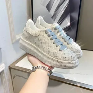 Lipasij Casual Rhinestone Platform Sneakers