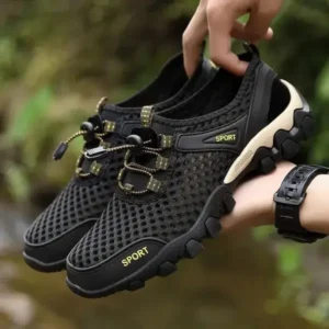 Lipasij Men Fashion Mesh Wear-Resistant Hiking Sneakers