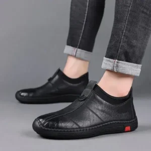 Lipasij Men Casual Non-Slip Flat Pu Shoes