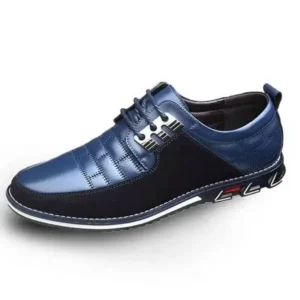 Lipasij Men Casual Check Pu Shoes