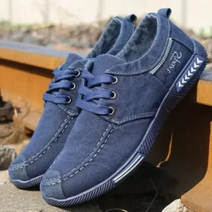 Lipasij Men Casual Breathable Low Top Canvas Shoes