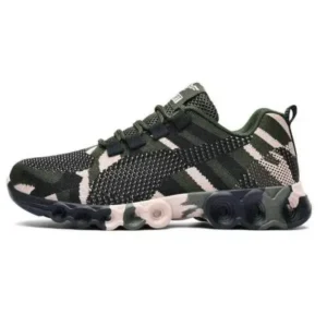 Lipasij Couple Casual Camouflage Pattern Lace Up Design Breathable Sneakers