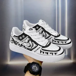 Lipasij Men Fashion Graffiti Breathable Sneakers