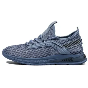 Lipasij Men Casual Breathable Hollow Mesh Soft Sole Sports Shoes