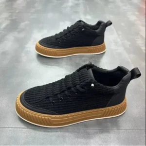 Lipasij Men Fashion Suede Thick Sole Non-Slip Breathable Sneakers