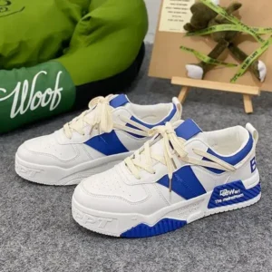 Lipasij Men'S Fashion Color Block Pu Platform Sneakers