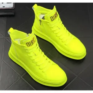 Lipasij Men'S Fashion Bright Color High-Top Sneakers