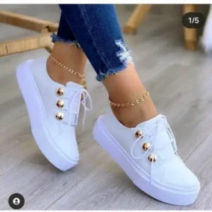 Lipasij Women Plus Size Casual Platform Sneakers