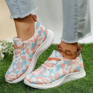 Lipasij Summer Women Fashion Breathable Casual Colorful Printed Sneakers