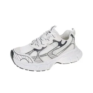 Lipasij Women Fashion Distinctive Color Changing Lace-Up Comfortable Breathable Thick-Soled Sneakers