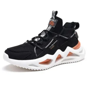 Lipasij Men Spring Autumn Fashion Casual Colorblock Mesh Cloth Breathable Rubber Platform Shoes Sneakers