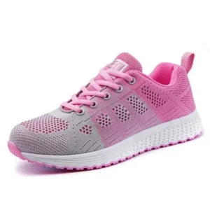 Lipasij Women Fashion Casual Color Blocking Lace-Up Mesh Breathable Sneakers