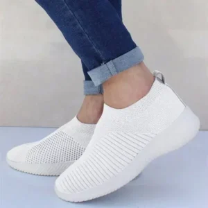 Lipasij Women Fashion Fly Woven Breathable Sneakers