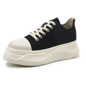 Lipasij Women Casual Breathable Low Top Canvas Platform Shoes