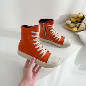 Lipasij Orange Up Platform High Top Casual Shoes